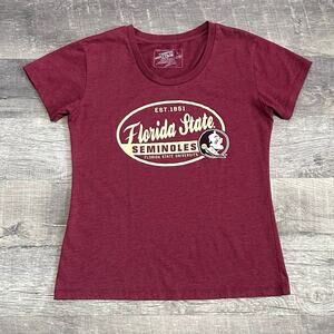 Campus Heritage Florida State Seminoles NCAA T Shirt Juniors L Fits Like Women M